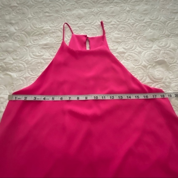 Everly High Neck Trapeze Pink Dress Size L - Picture 10 of 13